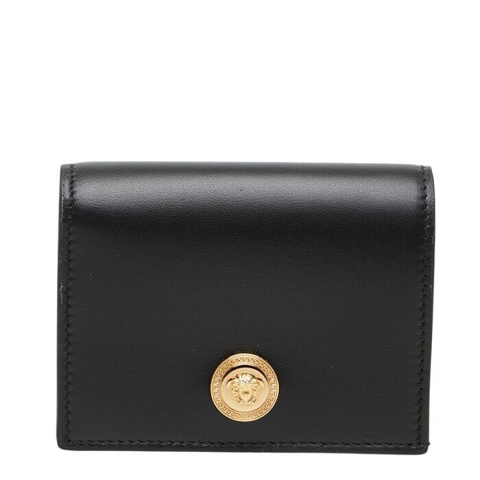 versace 二つ折り財布　マネークリップ　ブラック　メデューサ　ロゴ ヴェルサーチェ メデューサ 二つ折り財布 コンパクトウォレット
