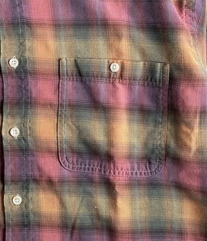 VINTAGE 80s CHECK SHIRT -TOWNCRAFT-