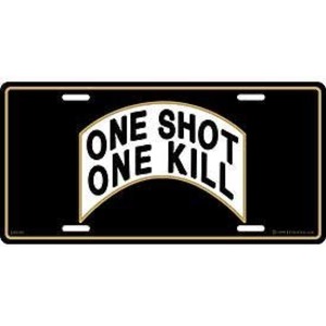【ライセンスプレート】ONE SHOT ONE KILL【ミリタリー】