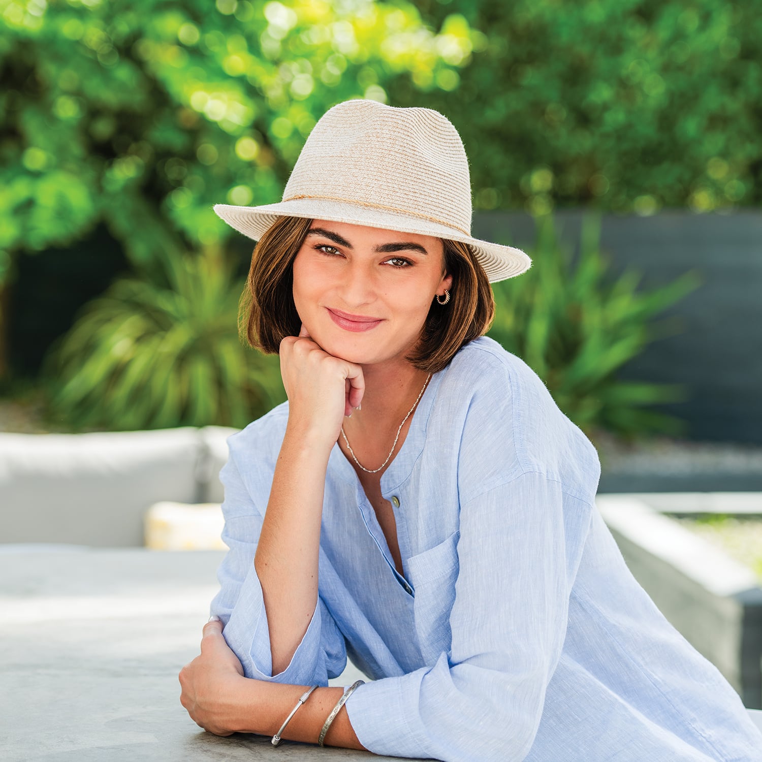 未使用　COACH トリルビーハット　シグネチャー　ピンク ブラウン系　帽子　S 未使用 COACH トリルビーハット シグネチャー ピンク ブラウン系 帽子