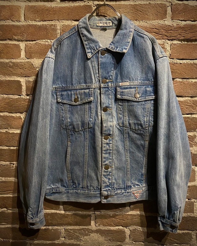 【Caka act3】"GUESS" Beautiful Aging Loose Denim Jacket