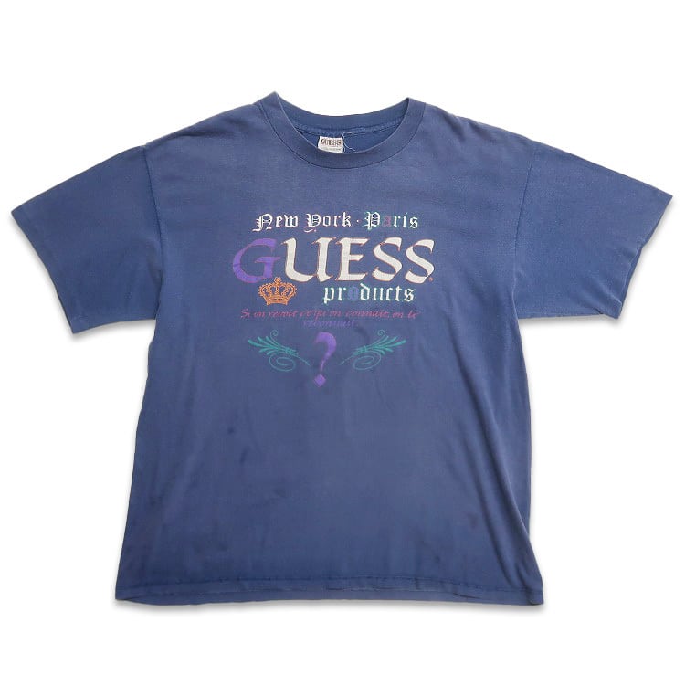 古着 ～90年代 USA製 GUESS ゲス プリントTシャツ シングルステッチ