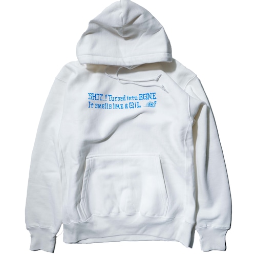 Shit Oil Pullover Hoodie WHT