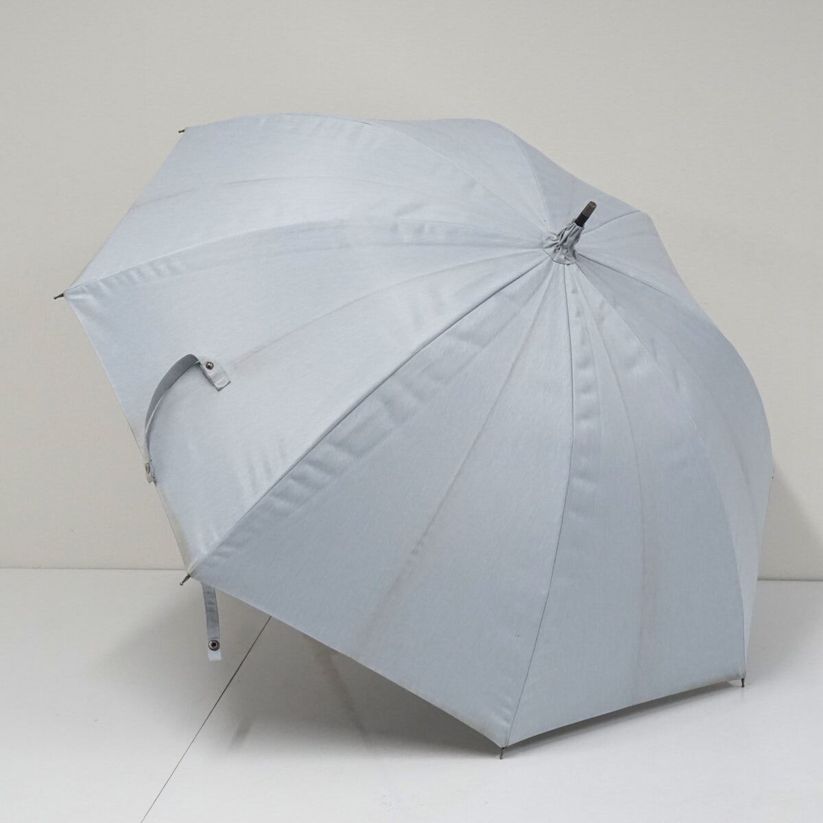 日傘 サンバリア100 完全遮光 晴雨兼用 USED品 Mサイズ moku ブルー UV