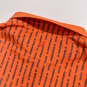 美品 Paradiso パラディーゾ ロゴ総柄 半袖 ドライ ポロシャツ サイズ LL /オレンジ/レディース/ゴルフ
