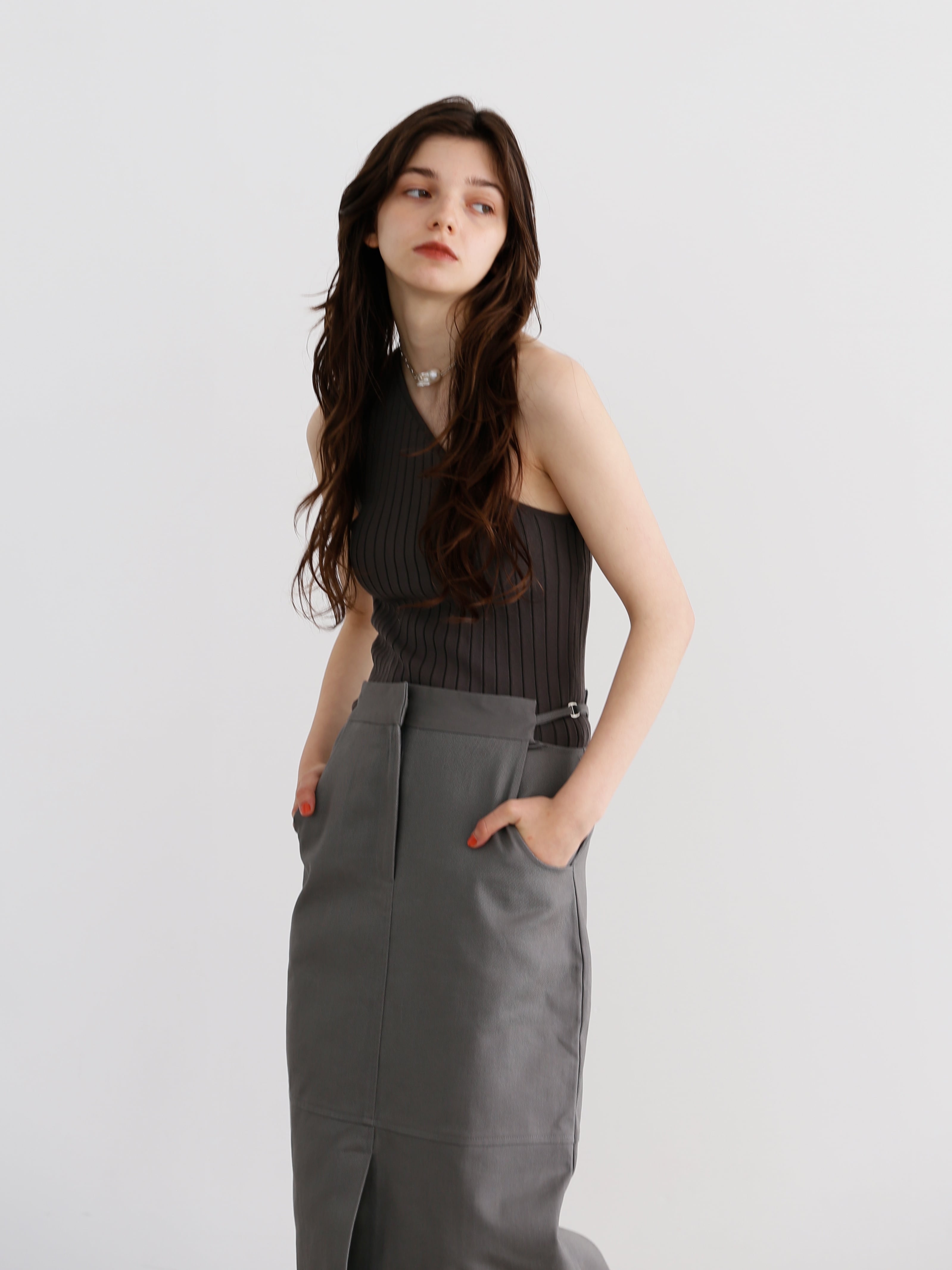 cut-out chino skirt | Katrin TOKYO