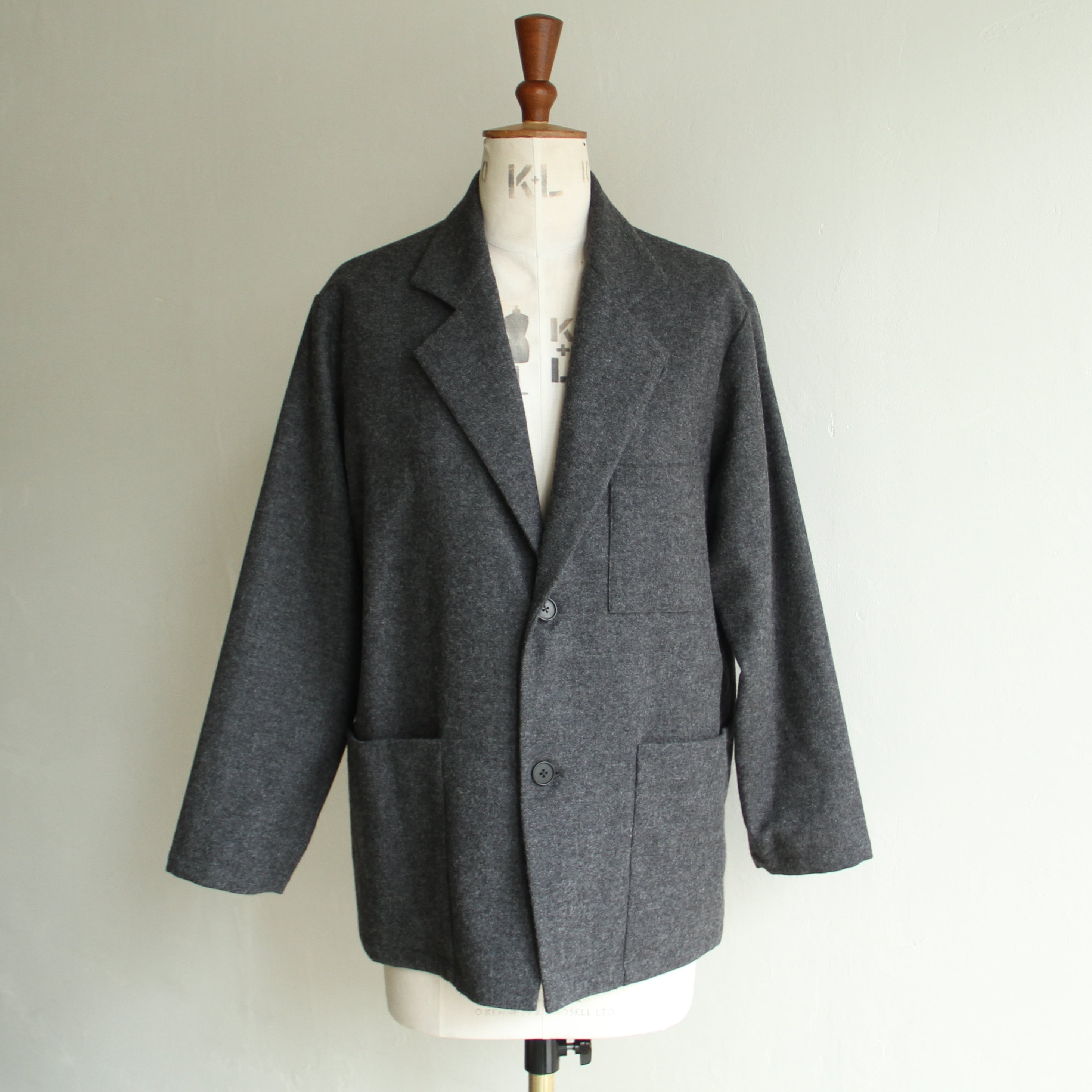 STILL BY HAND WM Wool flannel 2b jacket