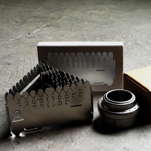 チタン製 風防＆ゴトク - 「イージス」×チタン製アルコールストーブセット