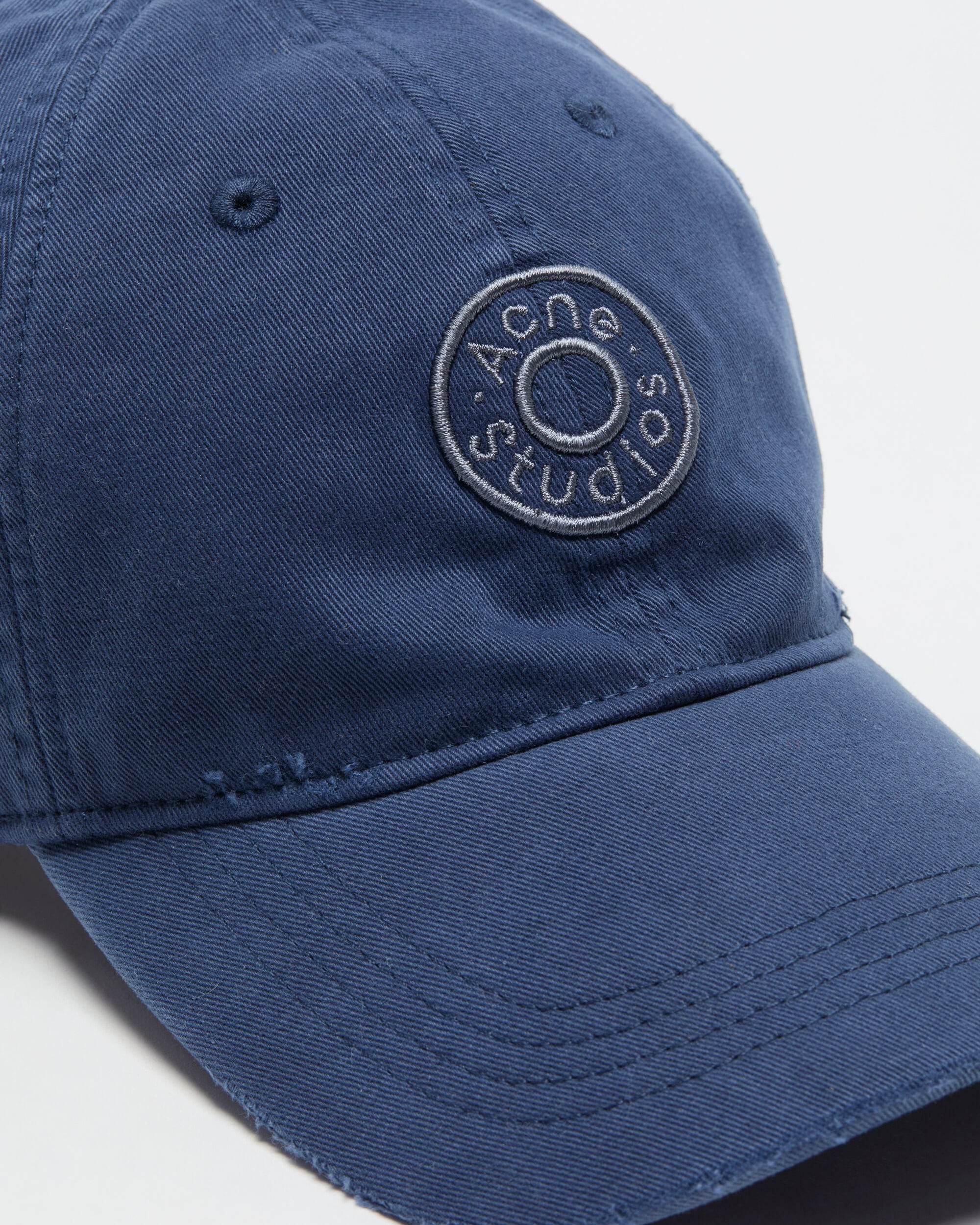 ACNE STUDIOS UNI】ディストレストロゴキャップ ダークネイビー