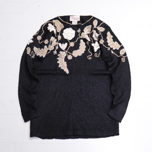 1990s “Jadyn Smith” Designed Sweater S BLK K251