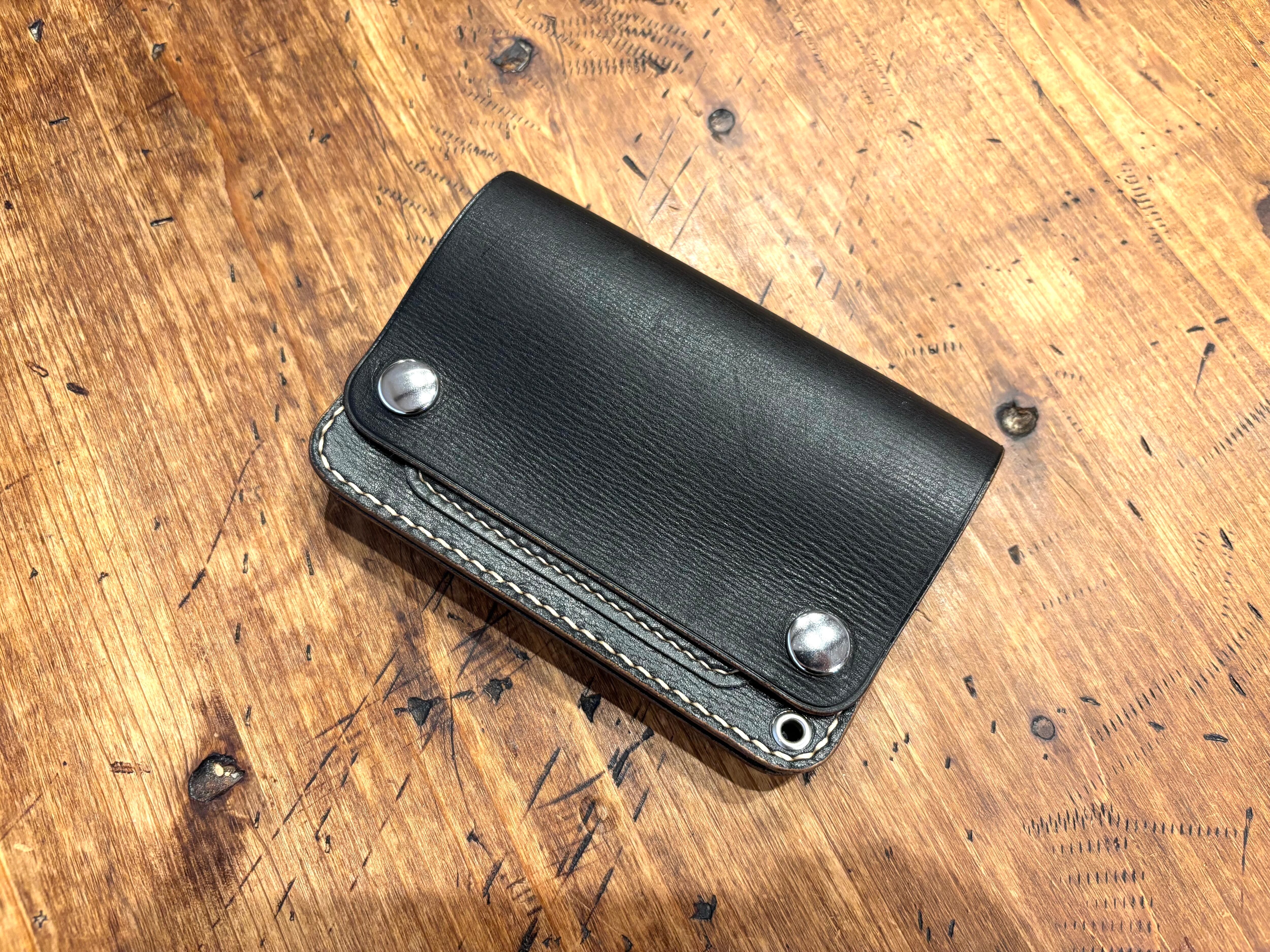 トラッカーウォレット TW02-BK ブラック 財布 長財布 本革 | ashitae