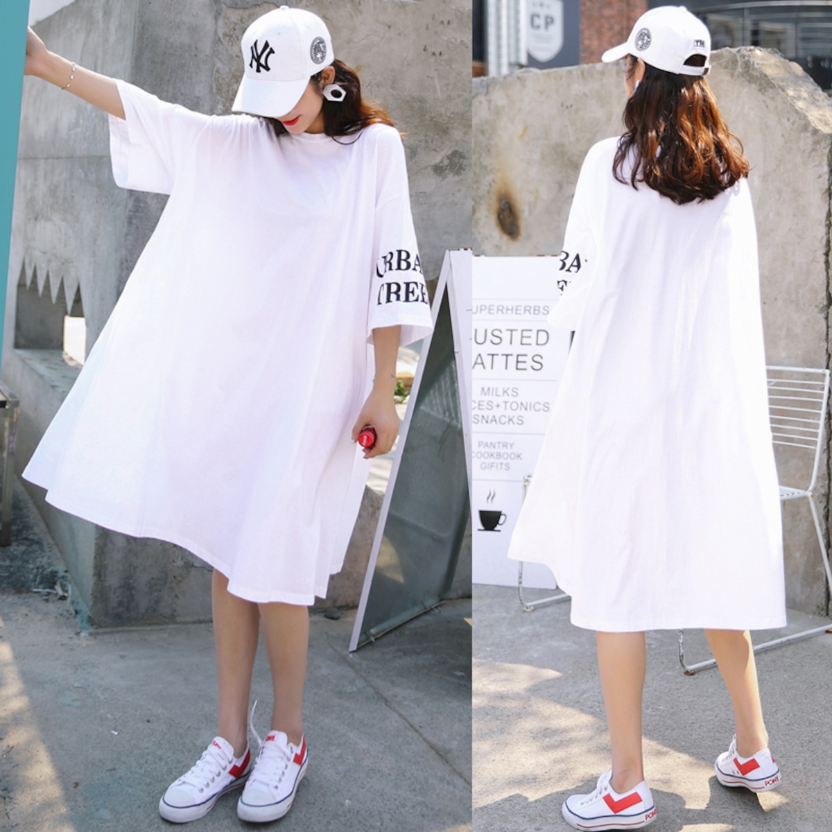 半袖Tシャツワンピース アシンメトリー 1996f0a506e51d65059bed0e4e5beb