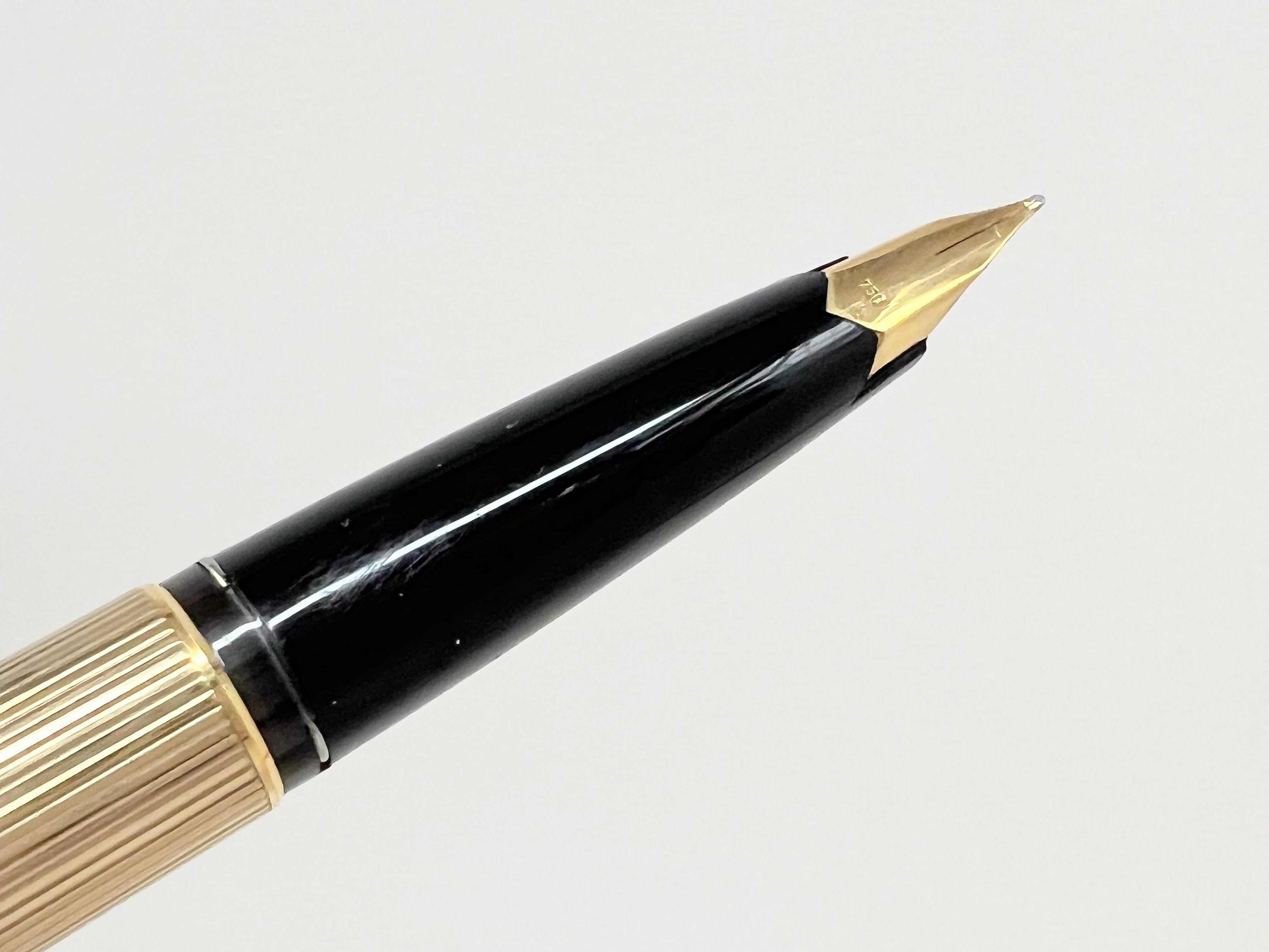 【セット販売】'70s　モンブラン １２４６　MONTBLANC 1246　（細字）　18K　（＋　モンブラン ノブレス ボールペン）　　　　　 02981 | 川口明弘の調整万年筆 powered by BASE