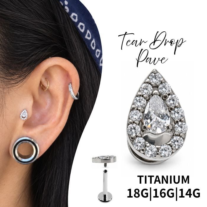 14G ANATOMETAL 限定商品/Limited Item 4mm ベゼルセットジェムエンド