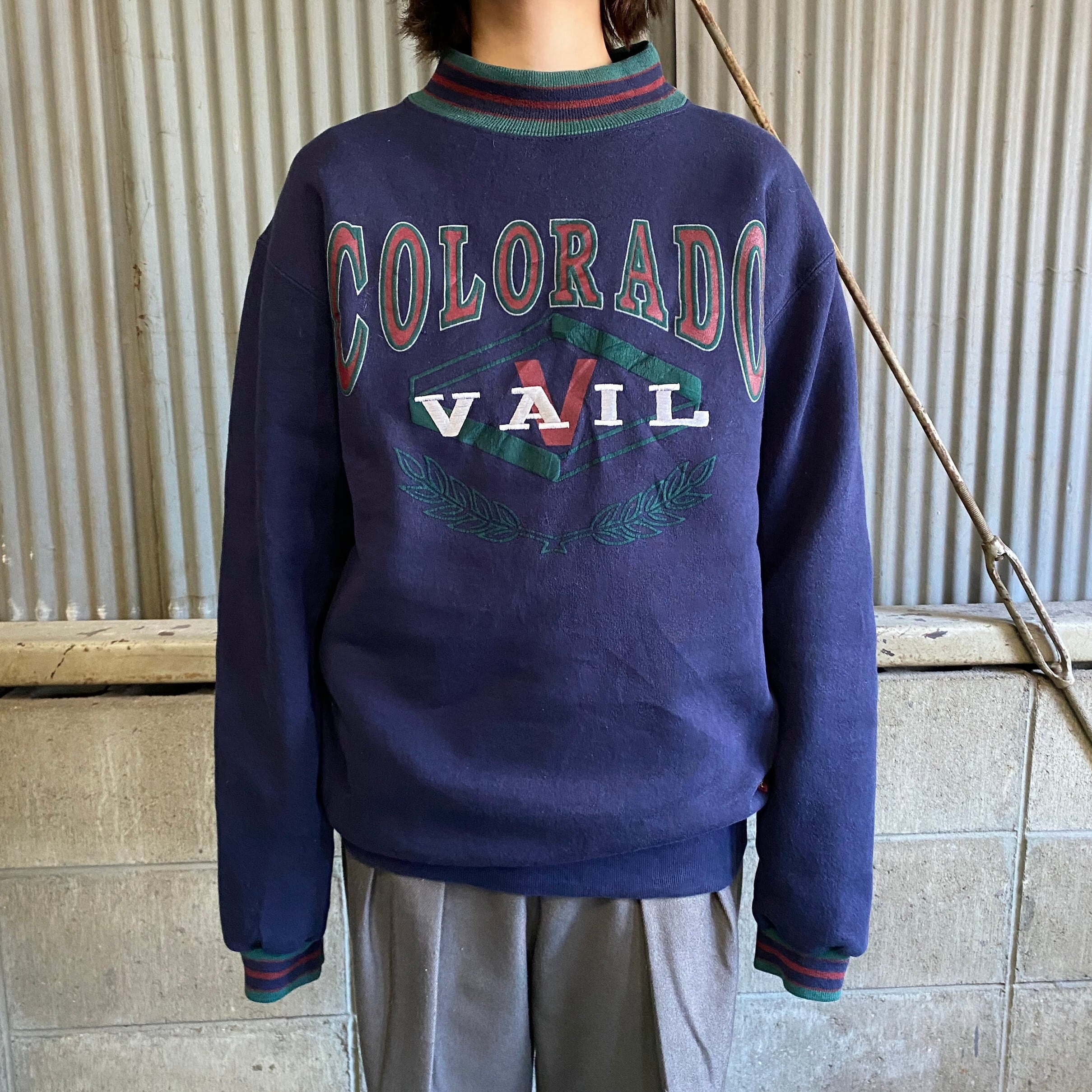 90年代 USA製 COLORADO VAIL カレッジロゴ スウェットシャツ