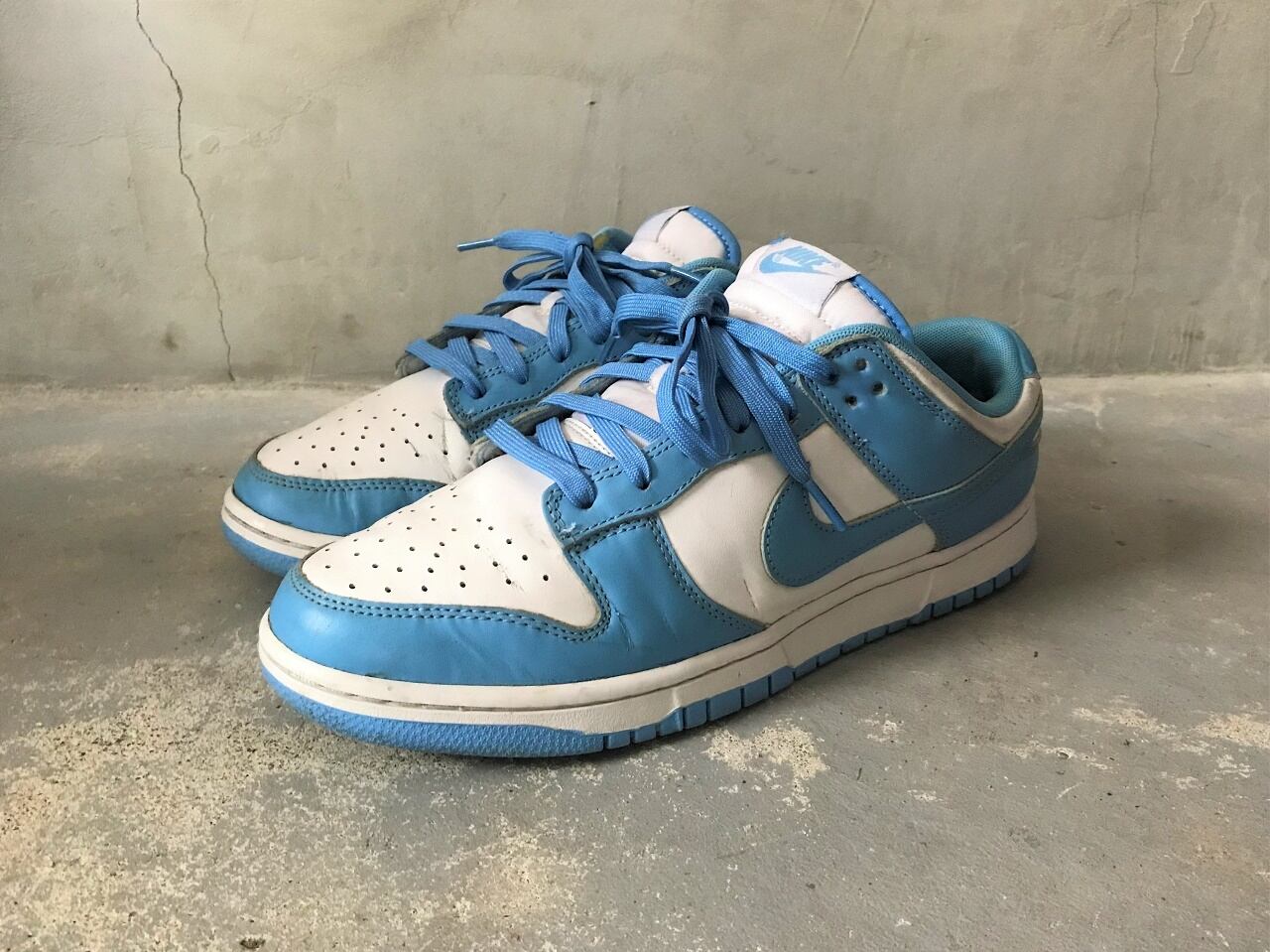 2021 NIKE DUNK LOW RETRO "NORTH CAROLINA" WHITE/UNIVERSITY BLUE