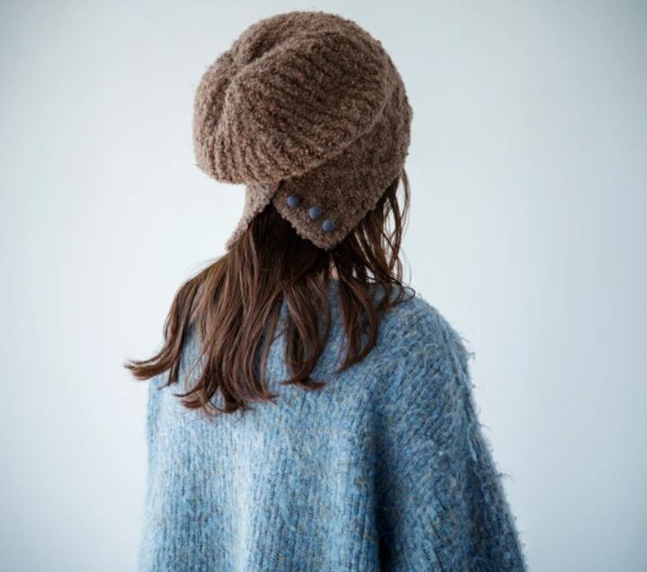 2wayニット帽 Luna ルーナ ブラウン