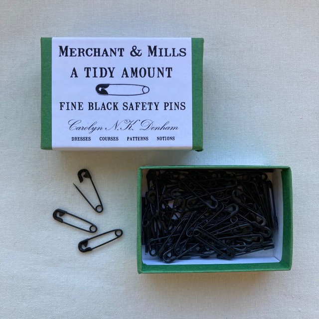 Fine Black Safety Pins