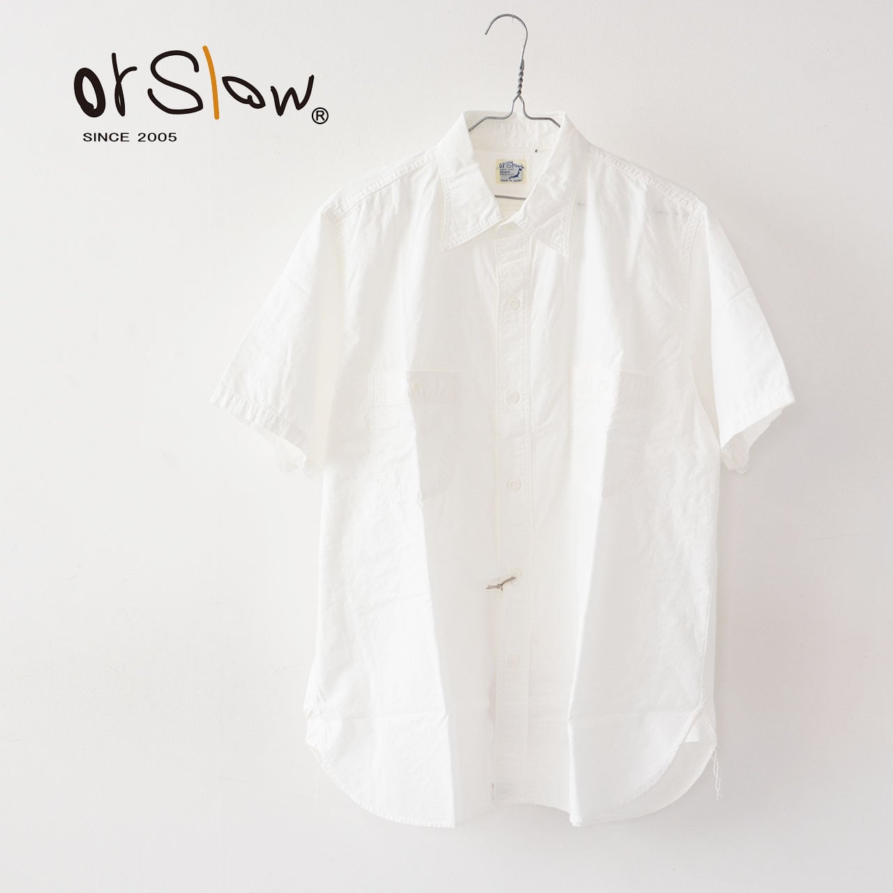 orslow [オアスロウ] SHORT SLEEVE WHITE CHAMBRAY WORK SHIRT [01