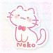 ドットねこちゃんドットホログラムステッカー