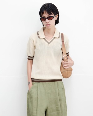 1970-80s Euro vintage - skipper polo knit