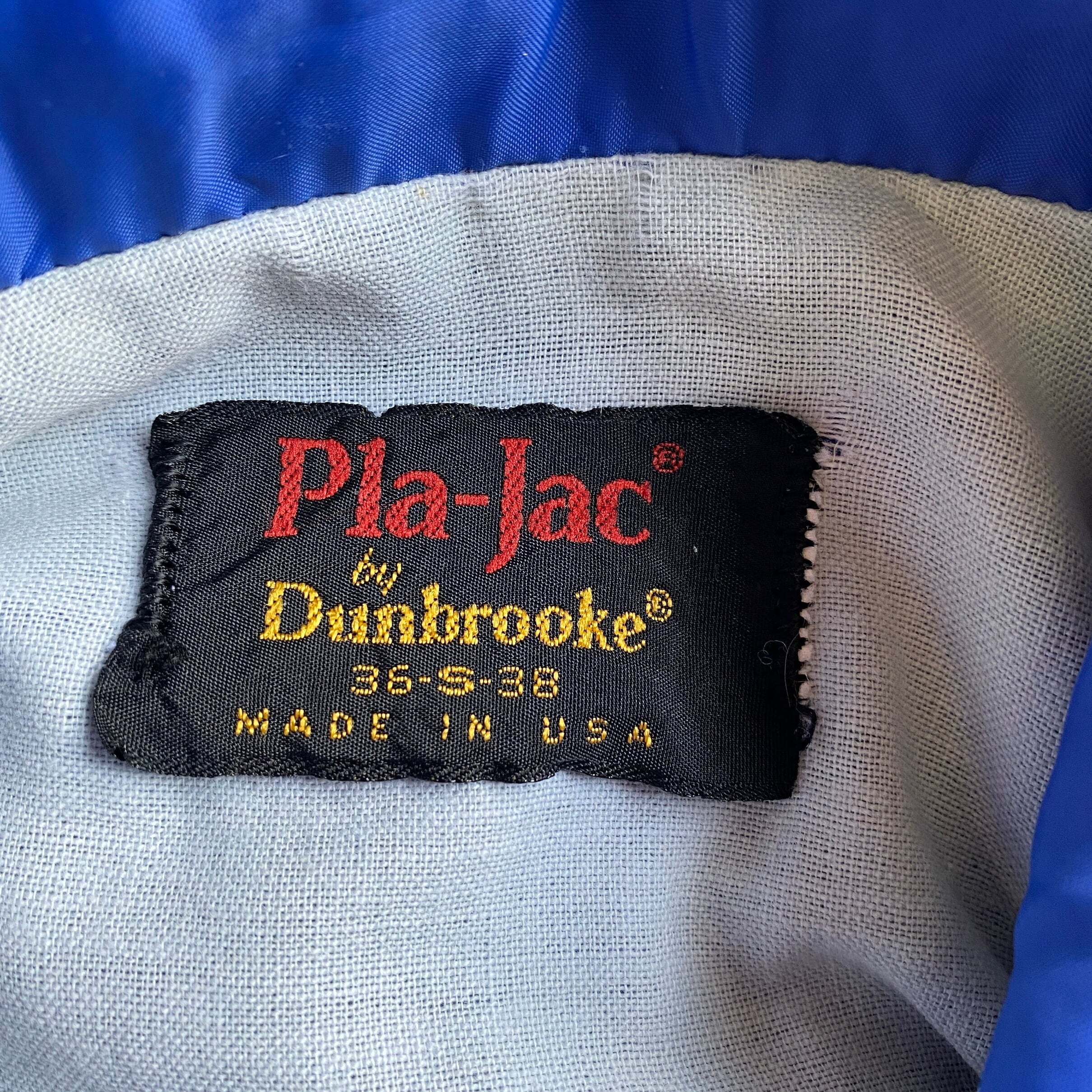 90年代 USA製 Pla-Jac by Dunbrooke ワンポイント 企業ロゴ刺 ...