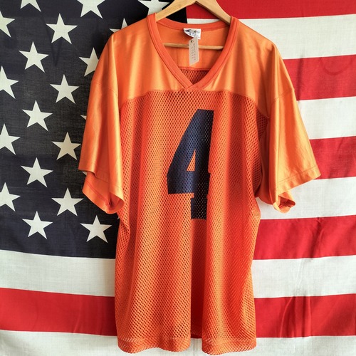 Used ゲームシャツ/CHAMPRO 半袖　メッシュ 3XLサイズ オレンジ メンズ USA古着 ストリート　大きいサイズ