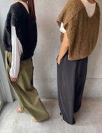 【25aw】Wool100% Cross-kinit Vest_3colors