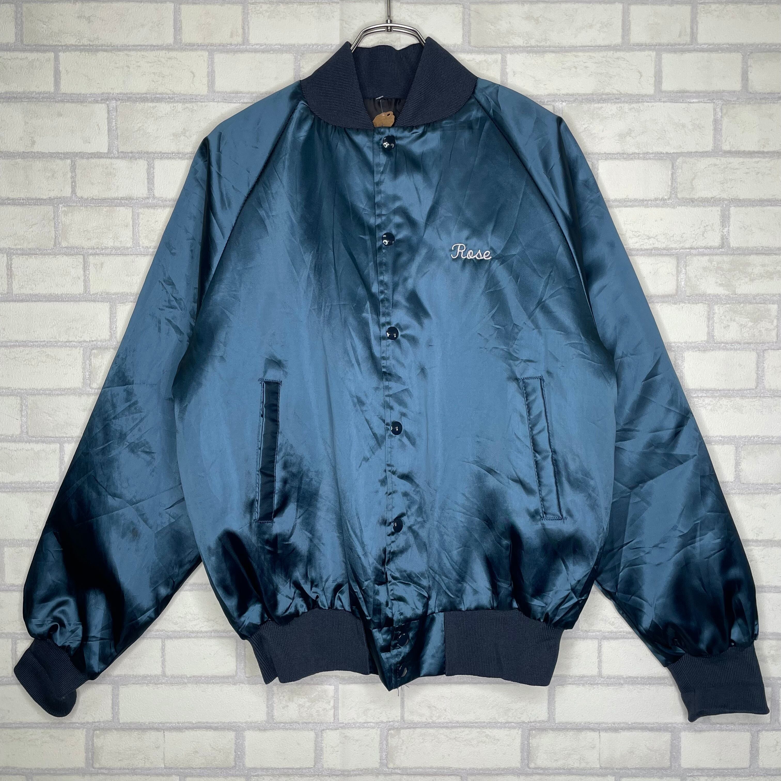 AUBURN ナイロンスタジャン M(L相当) 両面刺繍入り ラグランスリーブ 