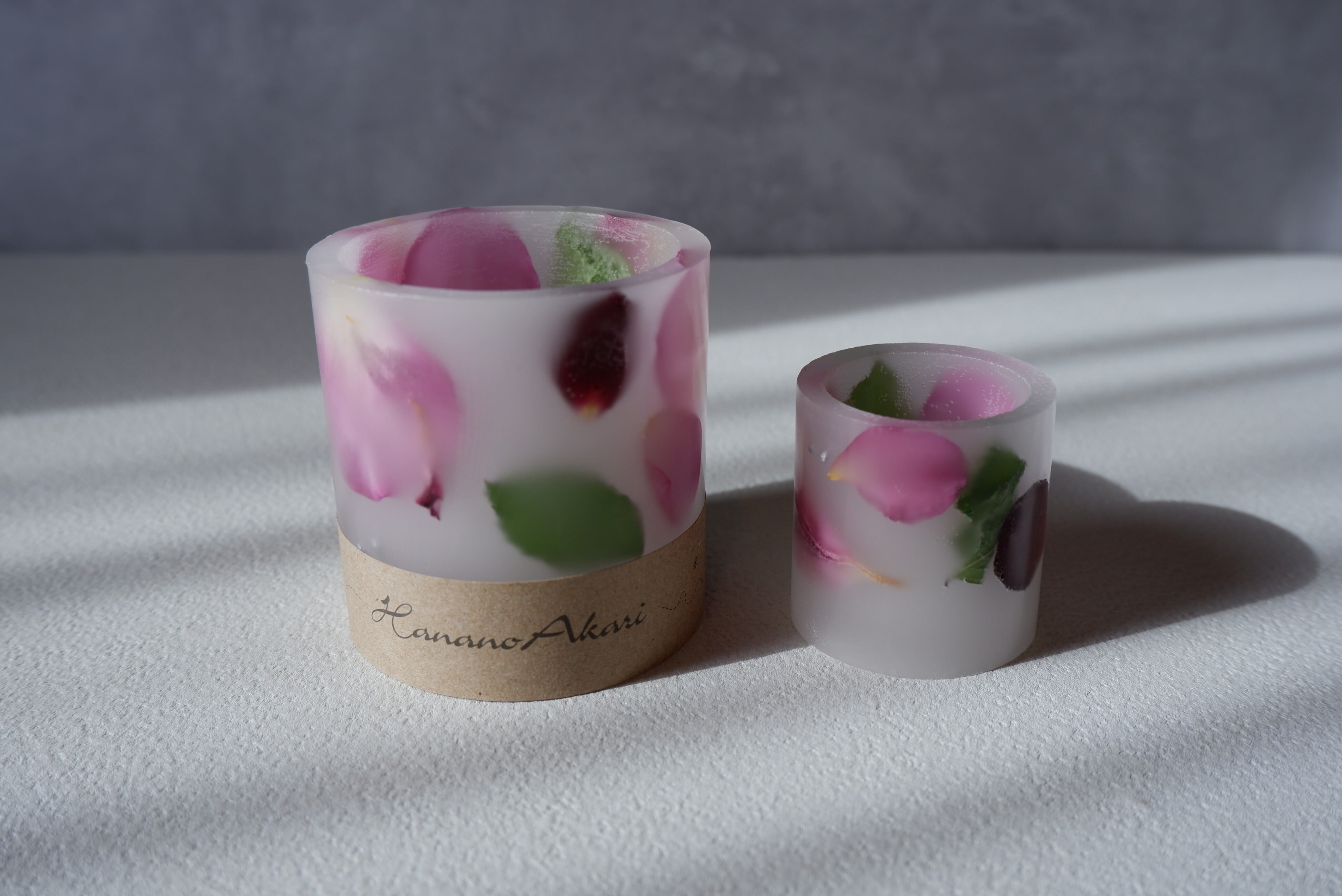 【HANANOAKARI】ボタニカルキャンドルランタン (M・Sセット)バラ