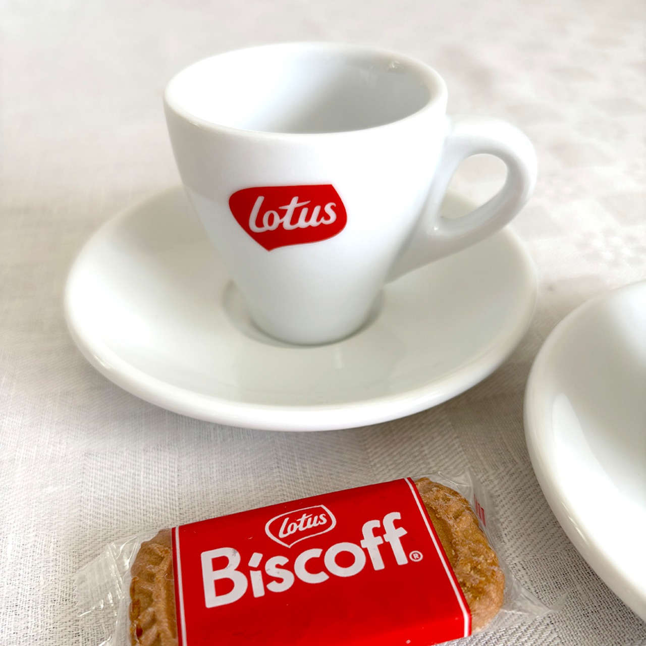 コーヒーカップ　カップ＆ソーサー　エスプレッソ　ロータスベーカリー　ビスコル　Lotus　未使用品　12twer10