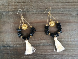 onyx×sun tear hoops