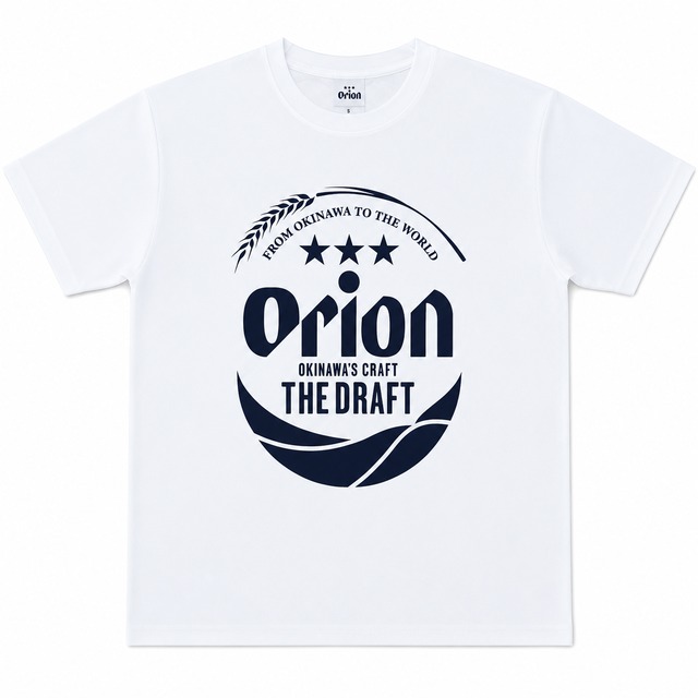 【正規品】オリオンビール  Tシャツ 2026 新発売 （ホワイト）メッシュ素材　ドラフト缶　S ～LL 　 (※ご注文日から1～3営業日で発送いたします)