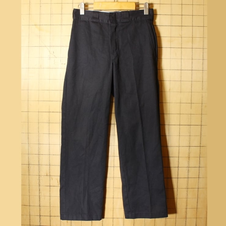 80s USA製 Dickies ディッキーズ 874 ワーク パンツ ブラック 黒