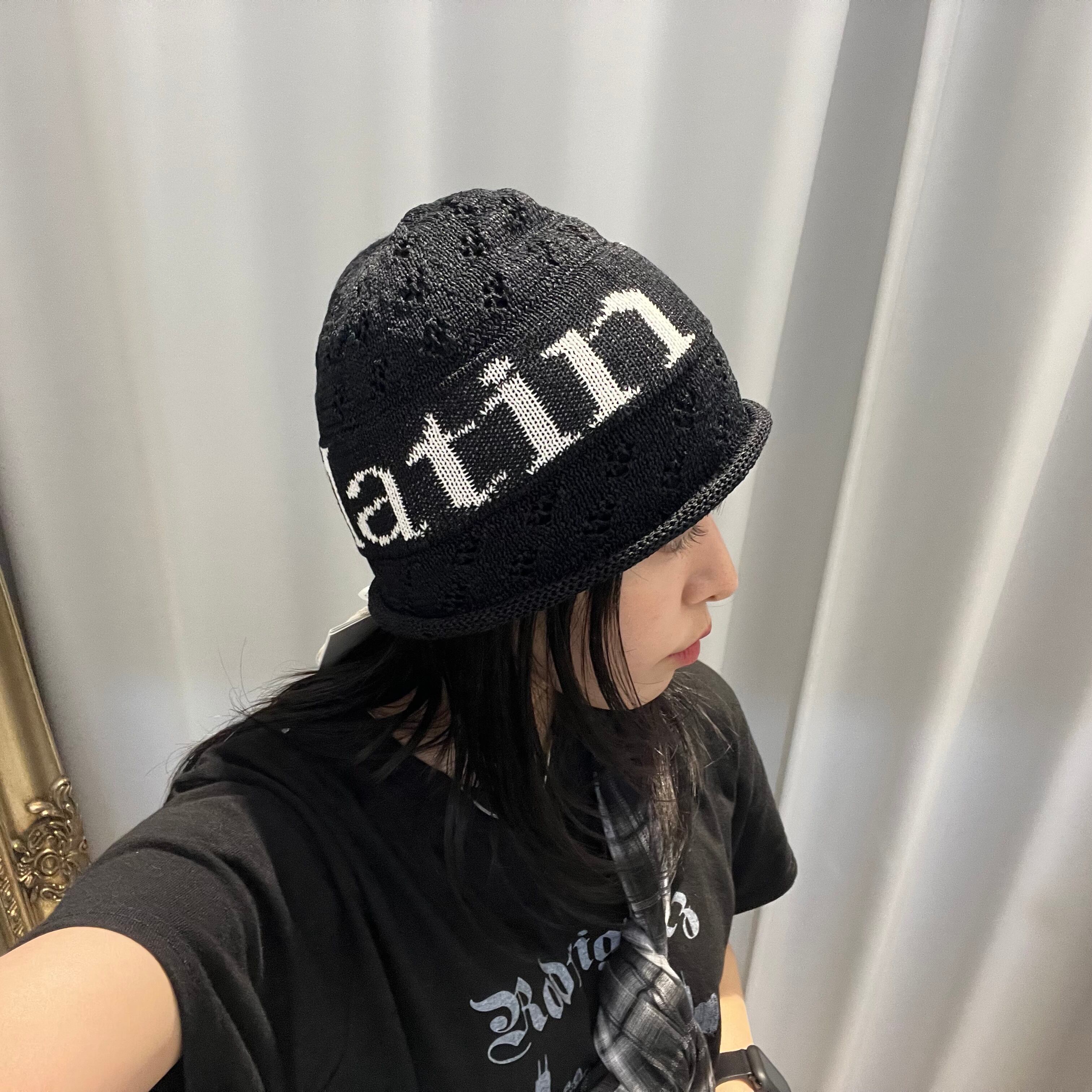 即納】韓国ブランド Matin Kim MATIN LOGO CROCHET BEANIE | 韓国