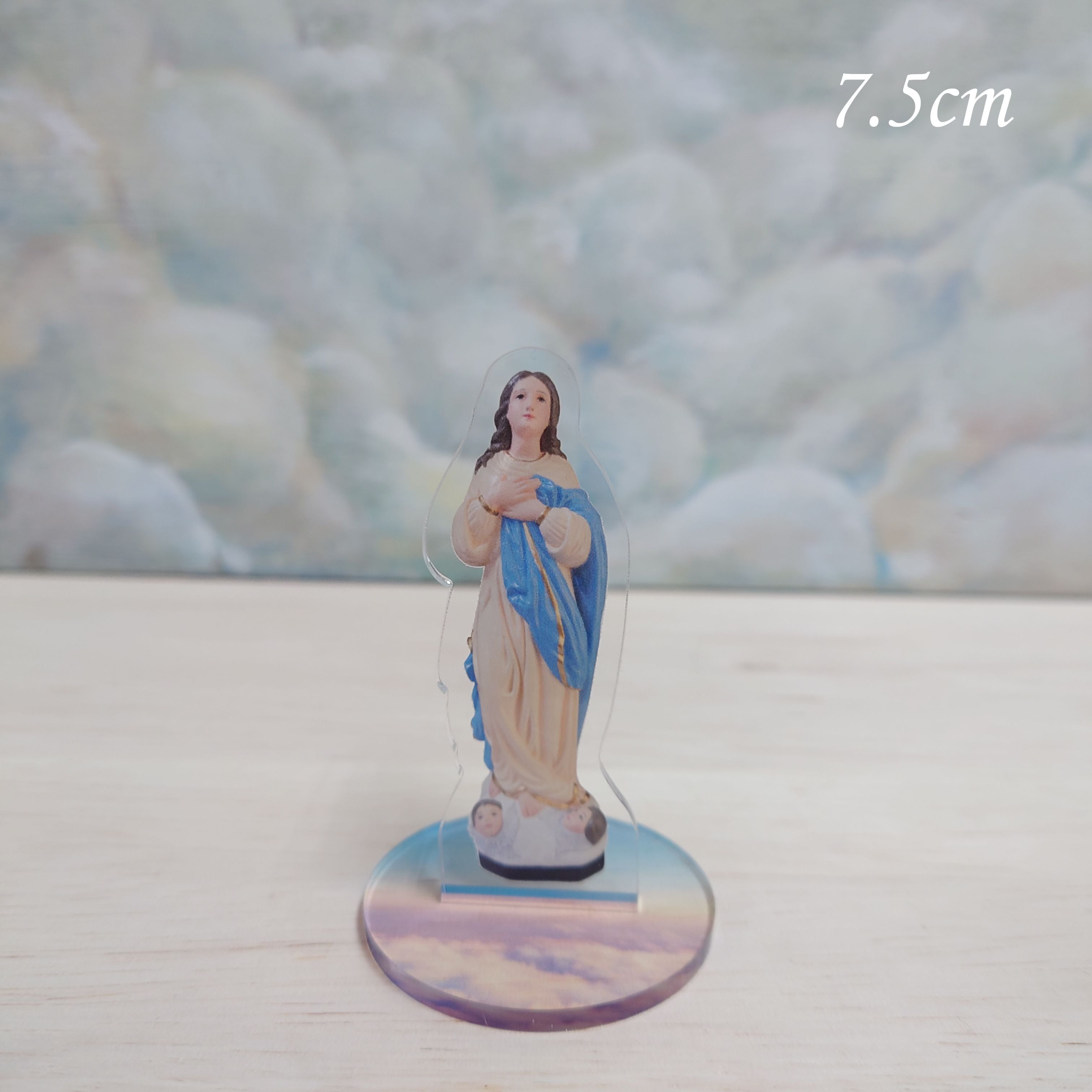 アクリルスタンド ～被昇天の聖母像～【7.5cm】※土台サイズを変更しま