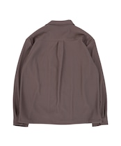 【#Re:room】STRETCH PLEATS OPEN COLLAR LONG SLEEVE SHIRTS［RES090］