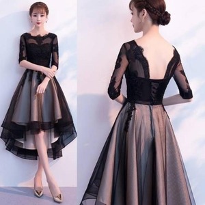 ★送料無料★9号（M)☆立体刺繍フィッシュ－テ－ルパ－ティ－ドレス(OPN3926)