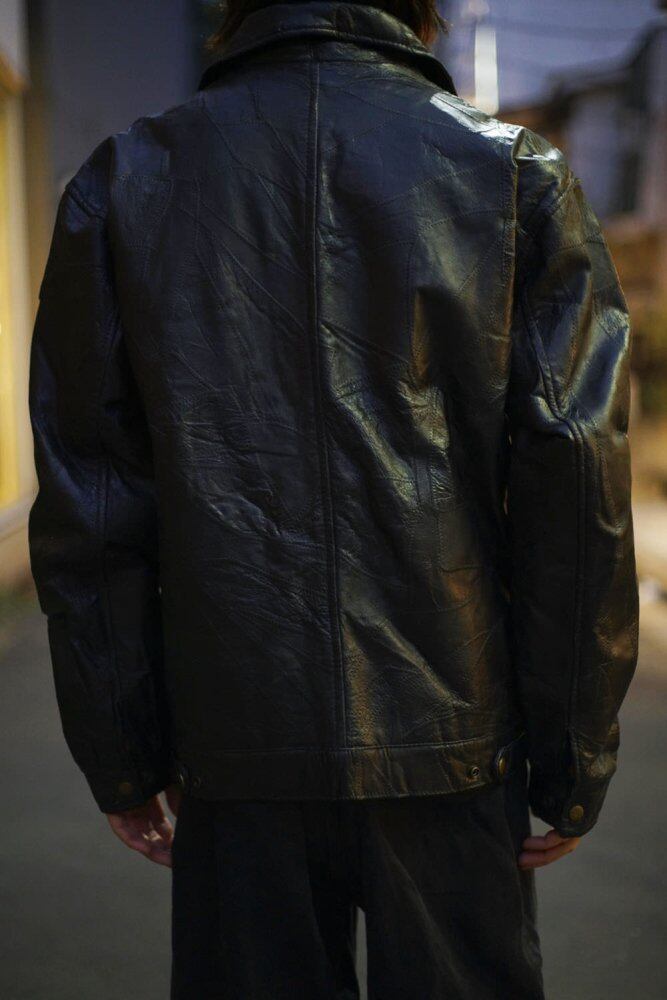 Leather & Soul] Vintage Single Zip-up Leather Jacket [1990s