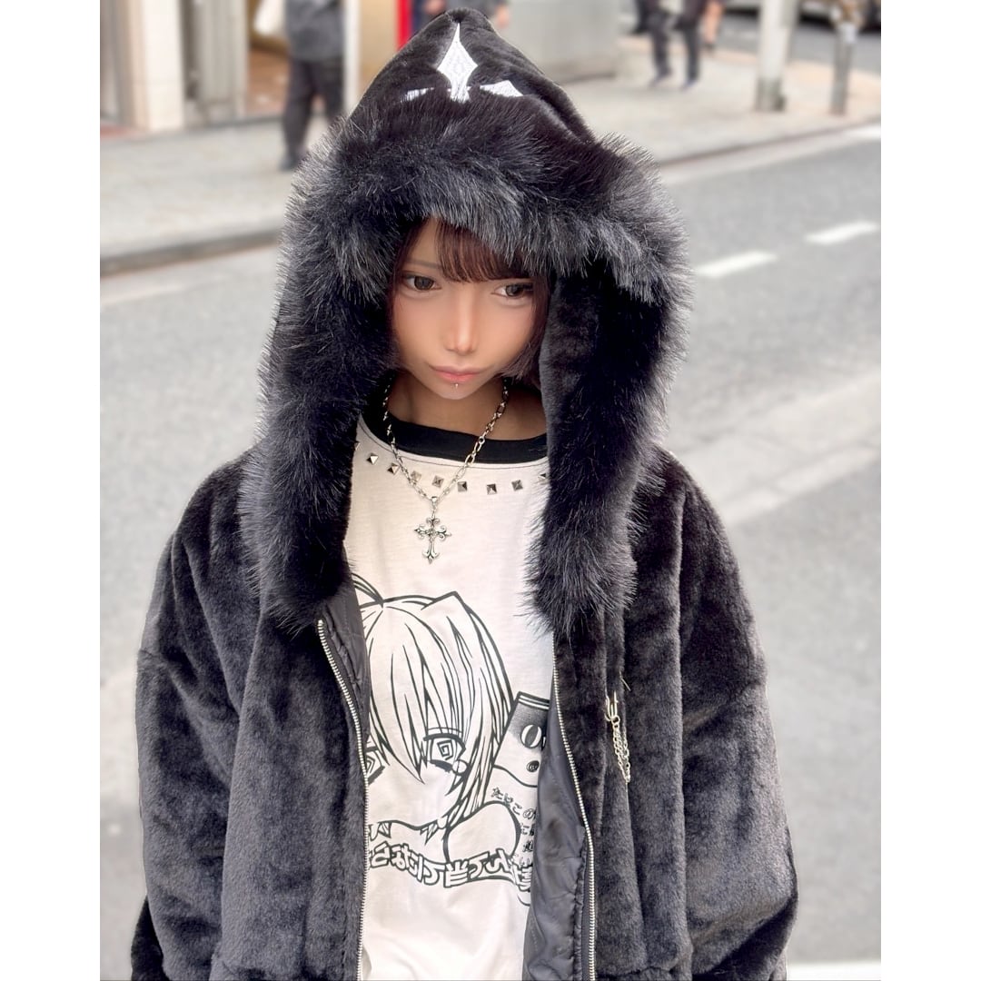 10/29新着】ふわもこ フードクロスファーブルゾン | VOLCAN&APHRODITE