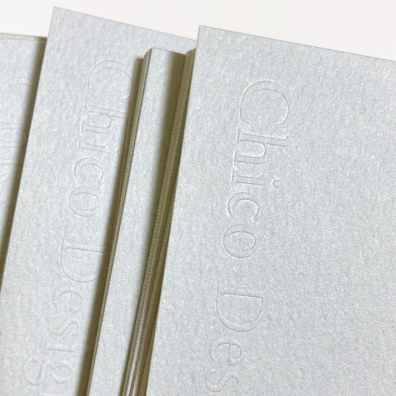 縦型】浮き出し加工＊選べるくすみカラー9色｜名刺｜ショップカード