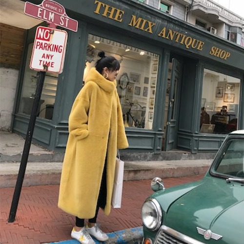コート レディース 冬 春 ファーコート ロング丈 ボタン もこもこ 軽い暖かい エコファーコート 可愛い 膝下丈 肌触り良く 柔らい ダウンコート防寒 アウター 厚 韓国ファッション