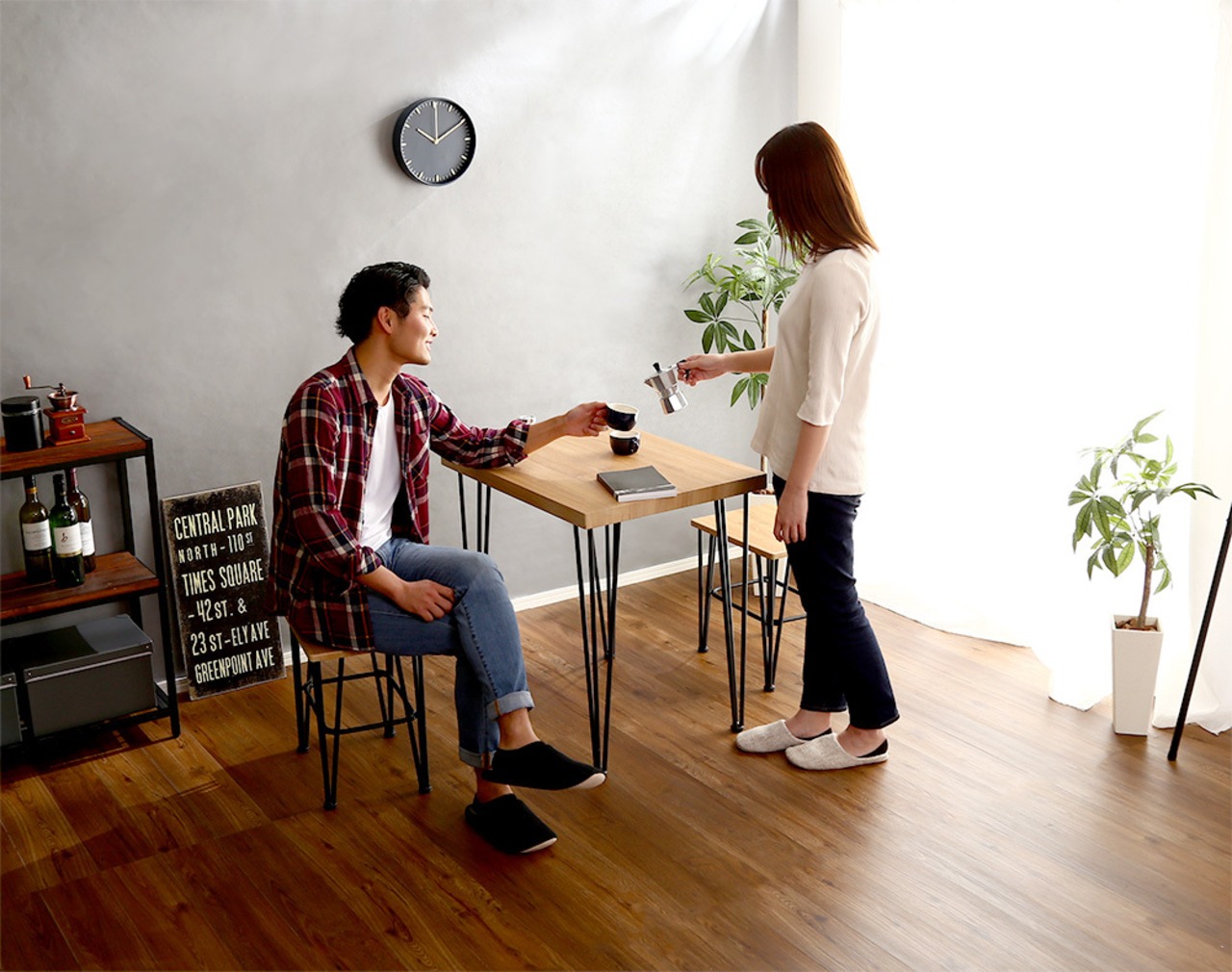 ヴィンテージダイニング3点セット【Umbure-ウンビュレ-】