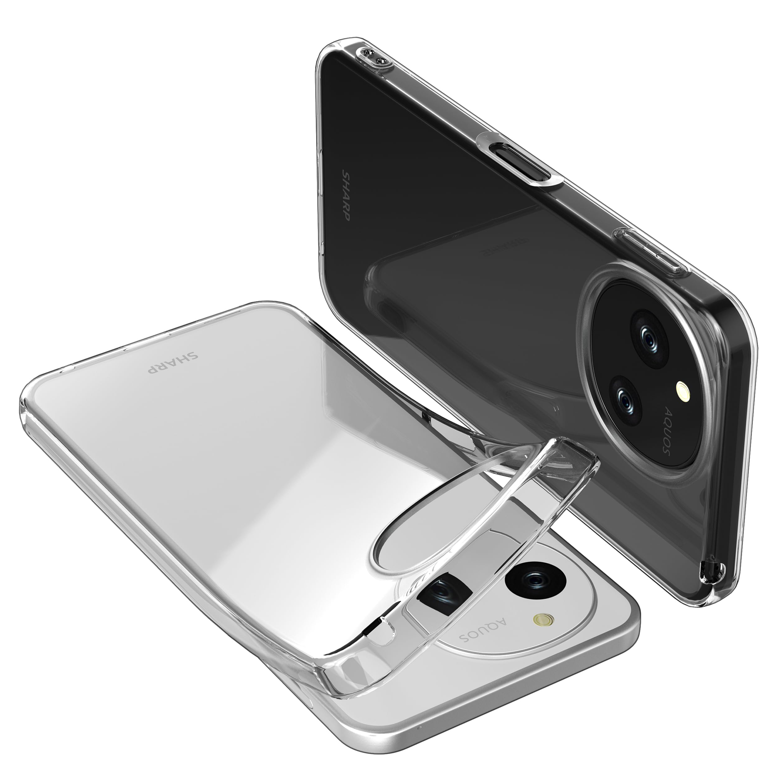 ONES Aquos Sense 10 / 9 用 ケース HD全透明【米軍MIL規格 耐衝撃 】黄変防止 HQ·TPU スマホケース 画面 · レンズ保護 滑り止め 薄型 超軽量 持ちやすい Qi充電 クリアカバー