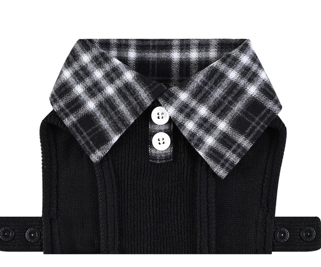 足を通さない襟付きシャツ ‐ (BLACK)