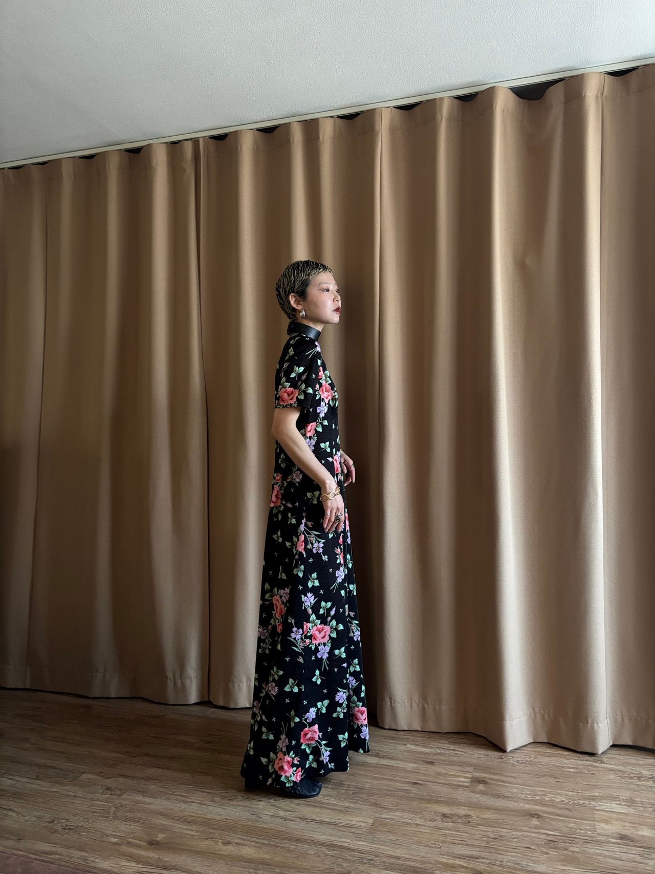 vintage floral import maxi dress-4650-4