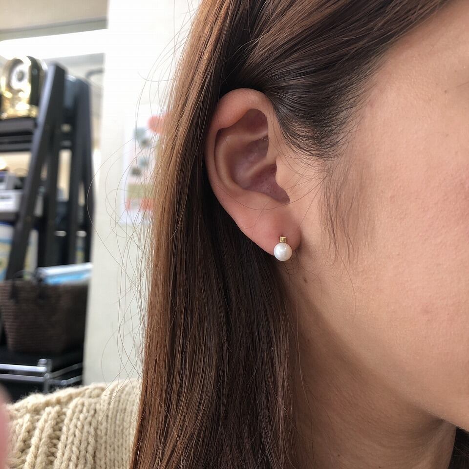 Ｋ18YG/パールピアス