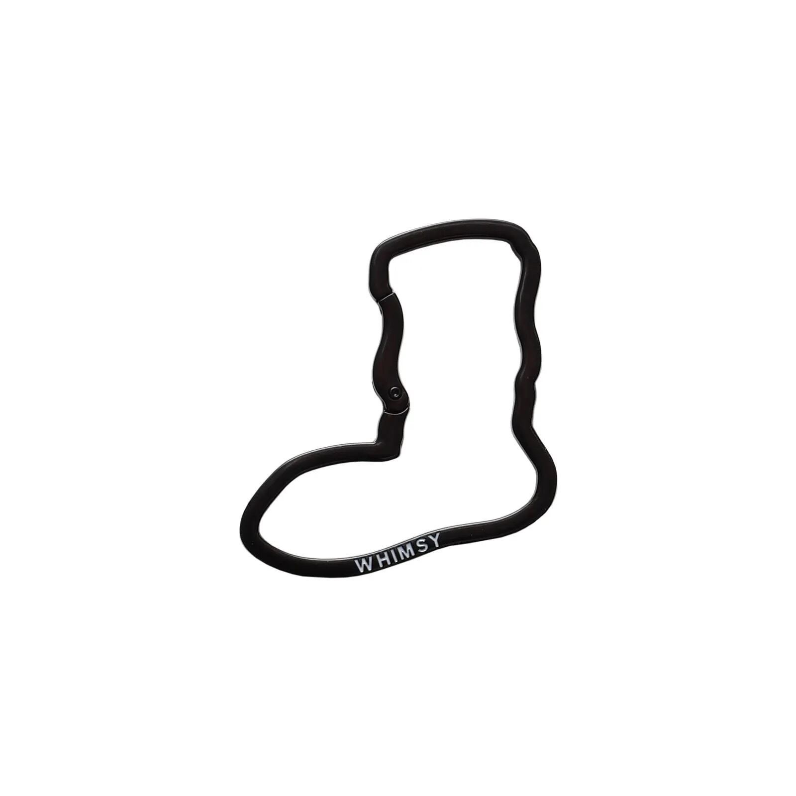 WHIMSY / SOCKS LOGO CARABINER / BLACK