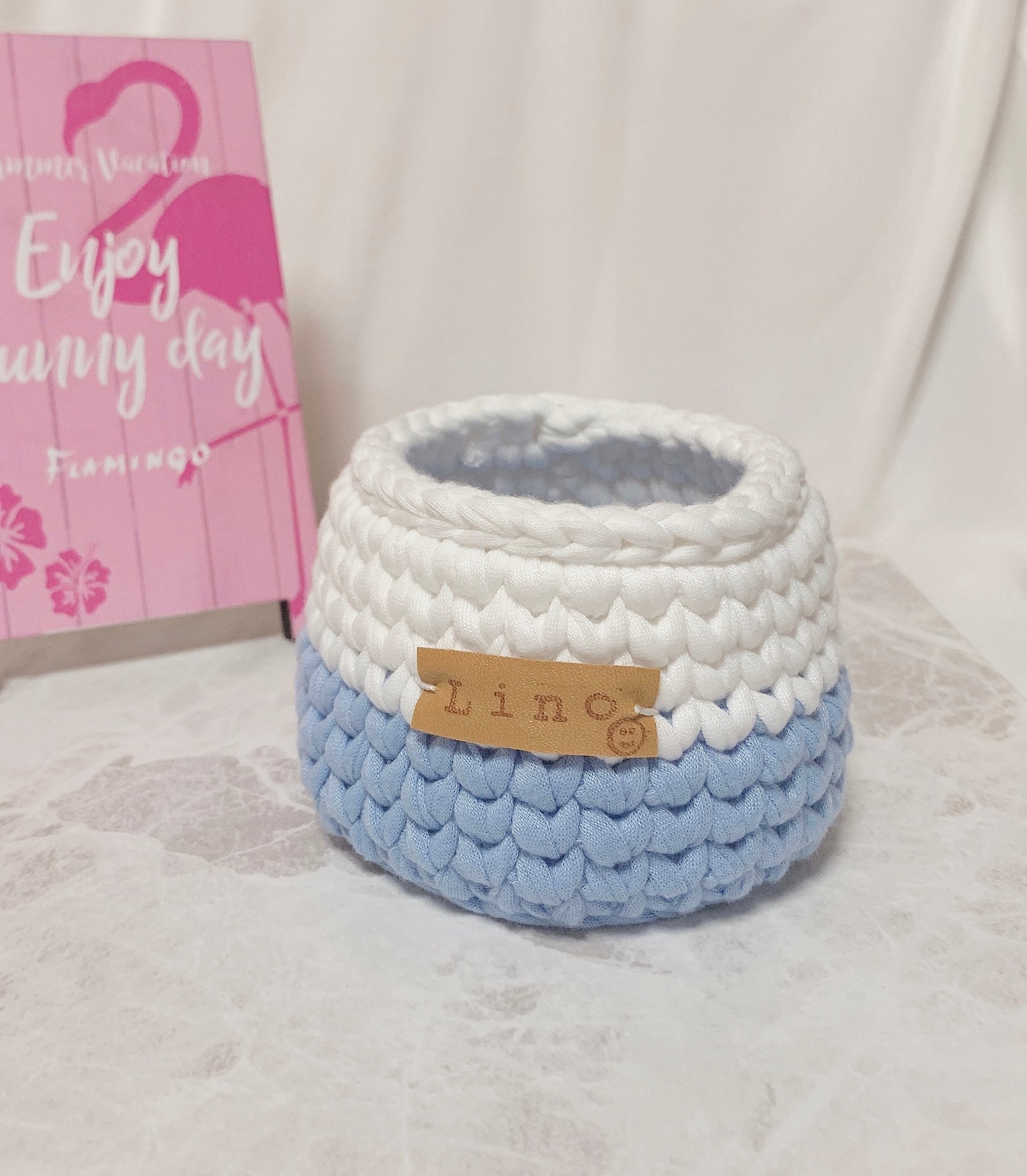 ズパゲッティ 小物入れ Tシャツヤーン リサイクルヤーン