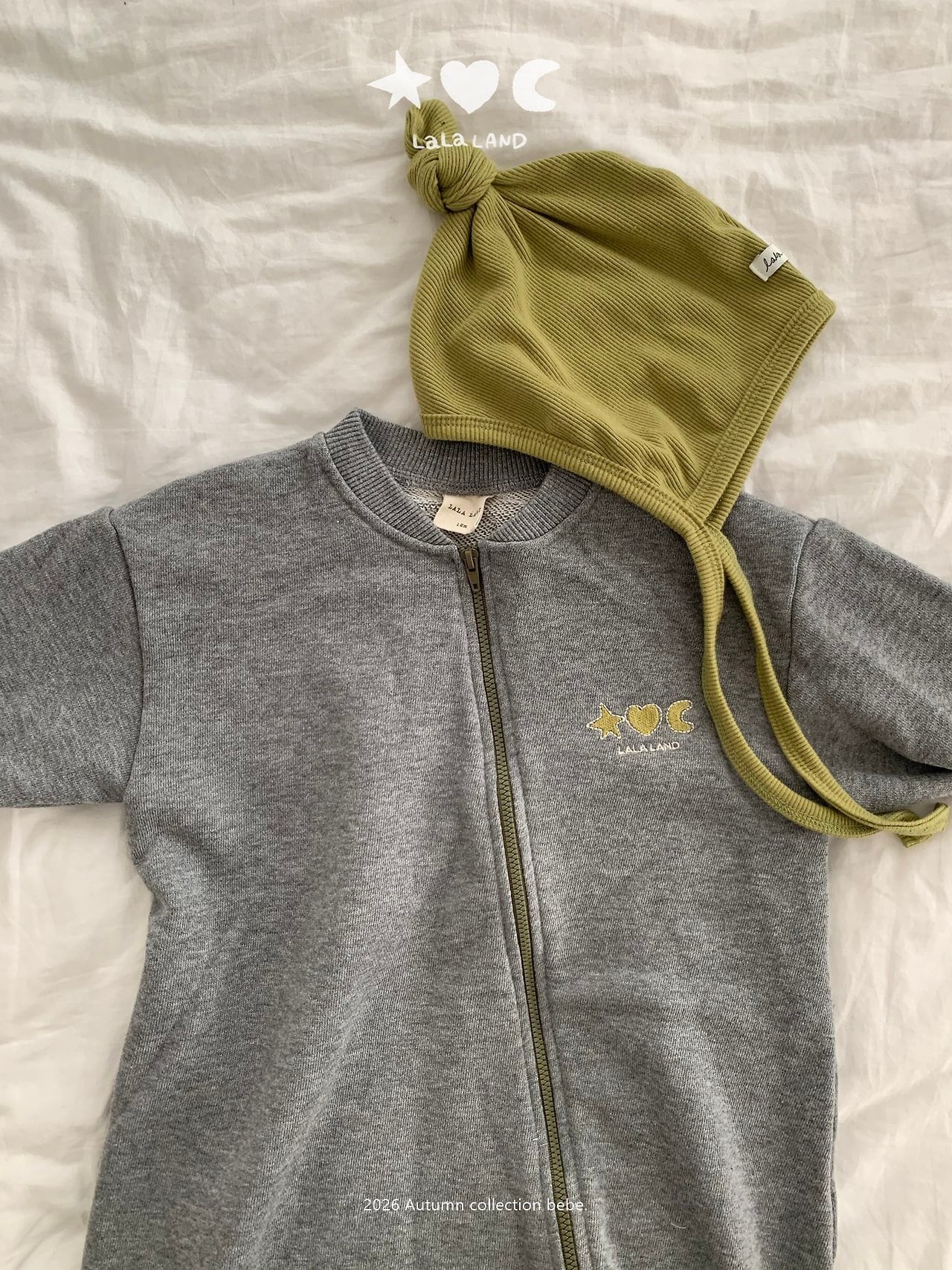 【予約商品】bebe terry zip-up suit